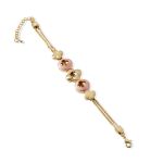 Mesmera 14K Altın Kaplama Yonca Sedenli Bileklik resmi