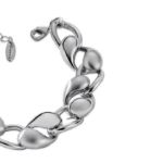 Mesmera Gümüş kaplama Su Damlası Zincir Bileklik resmi