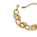 Mesmera 14K Altın kaplama Su Damlası Zincir Bileklik resmi