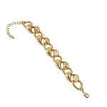 Mesmera 14K Altın kaplama Su Damlası Zincir Bileklik resmi