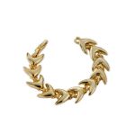 Mesmera 14K Altın KaplamaYaprak Modelli Bileklik resmi