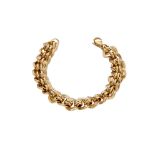 Mesmera Altın Kaplama 3 Boyutlu Zincir Bileklik 19 cm resmi