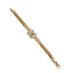 Mesmera Altın Kaplama Kelebek Taşlı Bileklik 17 cm resmi