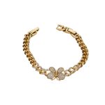 Mesmera Altın Kaplama Kelebek Taşlı Bileklik 17 cm resmi