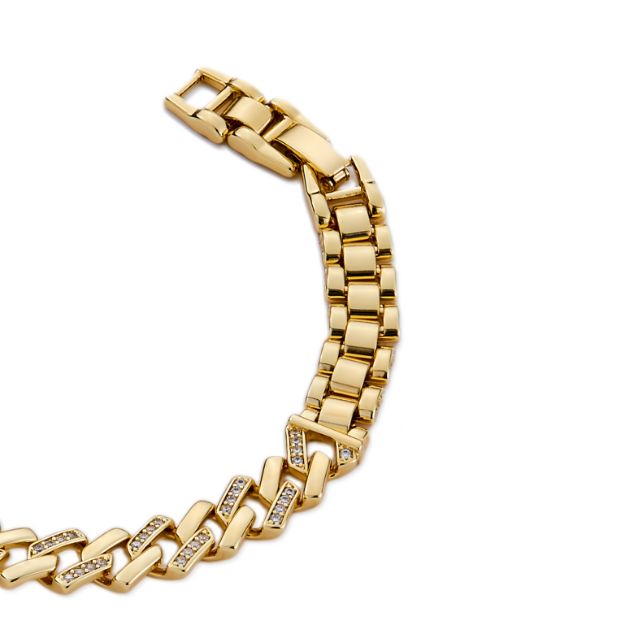 Mesmera Altın Kaplama Taşlı Bileklik 17 cm resmi