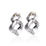 Mesmera Gümüş Kaplama Kare Halka Küpe resmi