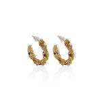 Mesmera 14K Altın Kaplama Burgu Halka Küpe resmi