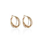 Mesmera 14K Altın kaplama 3'lü Halka Küpe resmi