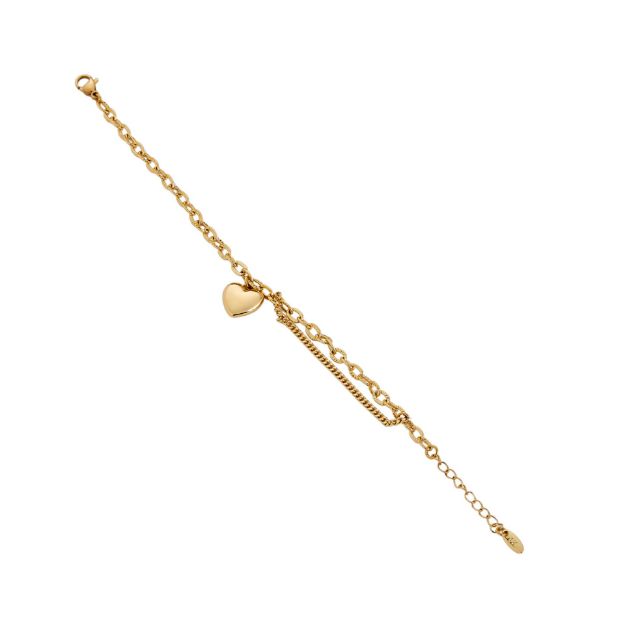 Mesmera 14K Altın Kaplama Kalpli Bileklik resmi